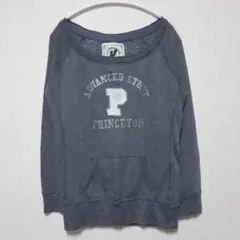 【BACK NUMBER】（L）カレッジロゴスウェットシャツ/ヴィンテージ風のサムネイル