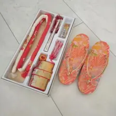 七五三　7歳女の子　はこせこセット　草履21cm　和装小物