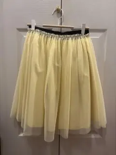 黄色　フレアスカート　2way