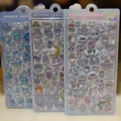 クーリア　正規品　ボンボンドロップシール　わんわん　よるねこ　２枚セット