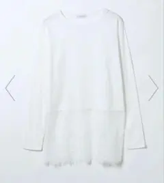 JEANASIS レースドッキングロン TEE 花柄　レース　レイヤード