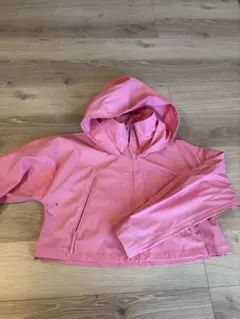 ZARA ザラフード付きピンクレインジャケット　S