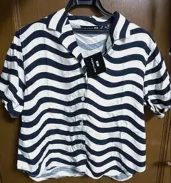 マリコメッコ　ユニクロコラボ オープンカラーシャツのサムネイル