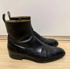 GUCCI グッチ 革靴 ブーツ サイドジップ ブラック 40 1/2