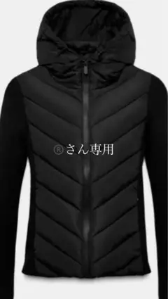 ZARA コントラストパフジャケット ブラック