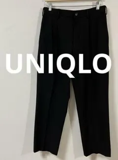 ユニクロ　UNIQLO タックワイドパンツ　メンズ　Mサイズ　ブラック　美品