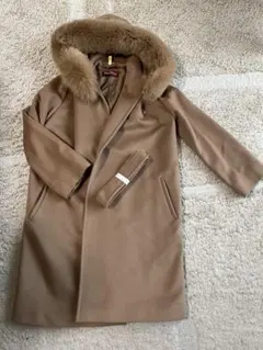 【値下げ！】美品MaxMara STUDIO ファー付き フードコート キャメルのサムネイル