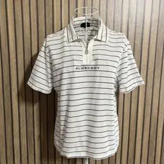 バーバリー　ゴルフ　ハーフジップ　Tシャツ　Lサイズ ボーダーのサムネイル