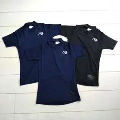 新品未使用  半袖Tシャツ　サッカー  スポーツ  黒紺3点セット (140)
