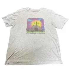 プリントTシャツ　Vネック　ビッグシルエット　古着　8cのサムネイル
