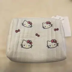 新品　サンリオイブルポーチ　キティ　西松屋 ホワイト