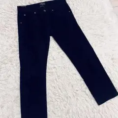 BEAMS 黒デニム ストレートパンツ　82