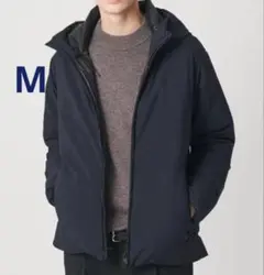 小松マテーレ シャンブレー フード ダウンジャケット 700FP ネイビー