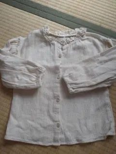 ZARA　コットン100% フリル付き長袖シャツ 110