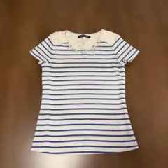 CECIL McBEE トップス 半袖 ストライプ Tシャツ レディース