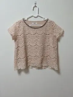 Jayro 半袖 レース トップス ピンク Mサイズのサムネイル