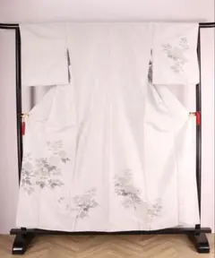 裄68.5】美品 手染め 綿絽 夏着物 高級浴衣 広衿 菊 撫子 桔梗 - メルカリ