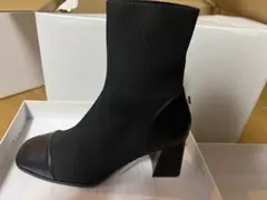 片足のみ【新品】左足L RANDA ソックスショートブーツ 黒 箱付