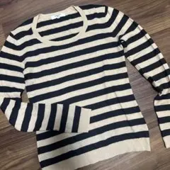 NATURAL BEAUTY BASIC ストライプニット M