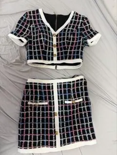 ツイード風　キャバドレス