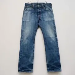 Levi'sリーバイス501 W34 L32 ポーランド製　縦落ちリペアあり。