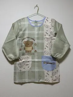 ミッフィー・ボリス・スモック・割烹着・エプロン・M～L・ミントグリーン・保育士