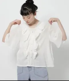 ニコアンドMake Stuff'26 ニーロク2セットカーディガン 白 レース