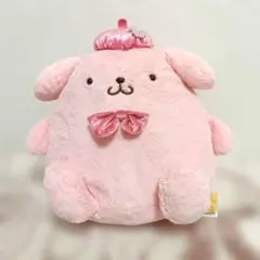 《紙タグ付き》ポムポムプリン ふんわりピンクカラーBIGぬいぐるみ