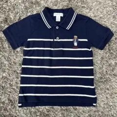 Ralph Lauren ポロシャツ 18M ネイビー ストライプ