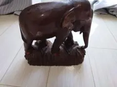 木彫り 象 置物 オブジェ