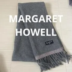 新品未使用MARGARET HOWELL グレー マフラー　定価税込25300円 MARGARET HOWELL(マーガレット・ハウエル)｜DRY WOOL/グレー の通販