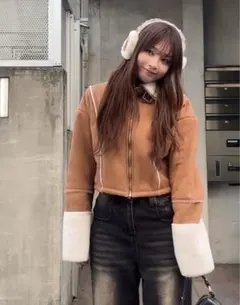 値下げemmy ブラウン ショートムートンコート