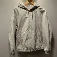 ユニクロU フーデッドジップアップブルゾン ナチュラルカラー Lサイズ