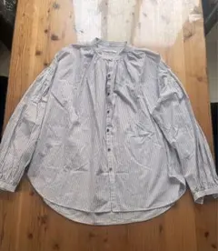 美品　MANON マノン ストライプ アミカルシャツ ブラウス日本製のサムネイル