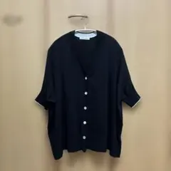 AMERICAN HOLIC 接触冷感 ポンチョ ニットカーディガン ブラックのサムネイル
