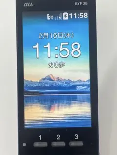 au KYF38 ブルー ガラホ 判定○ 動作品　初期化済み 動作確認済のサムネイル
