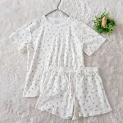 フルーツオブザルーム ルームウェア 白 半袖 セット M 総柄