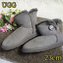 【UGG✨23cm】ムートン ショート ブーツ スワロフスキー スエード ボア