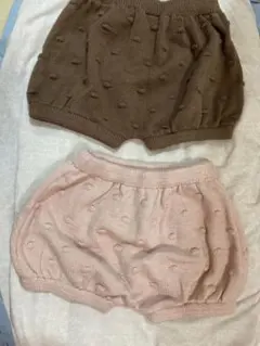 petit mainブルマ 色違い セット ブラウン ピンク 80 プティマイン