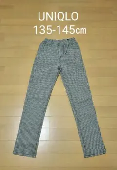 UNIQLO 黒チェックレギンスパンツ140㎝
