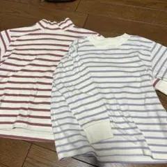ストライプ長袖カットソー 110 無印　ロンT 2枚セット