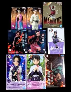 鬼滅の刃 しのぶ カナヲ 童磨 炭治郎 禰豆子 狛治 恋雪 フィギュア 9点のサムネイル