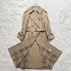 バーバリー 白タグ トレンチコート ハニーベージュ ノバチェック ヴィンテージ