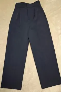 【リメイク】COHINA　ダブルボタンテーパード　パンツ　ネイビー