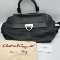 【IW7】Salvatore Ferragamo 2WAY バッグ ブラックのサムネイル