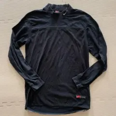 00s Nike ハイネック 刺繍ロゴ 長袖Tシャツ ネイビー Team