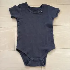 ダークグレー 半袖ボディスーツ 70