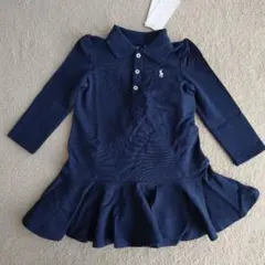 【タグ付未使用】Ralph Lauren ポロシャツパフスリーブワンピース 80