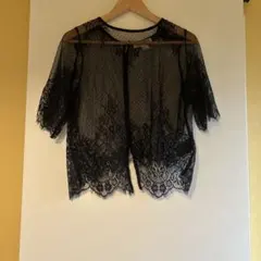 H&M Coachella ブラックレース半袖トップス