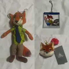ズートピア ニック ジュディ キーホルダー ディズニー ぬいぐるみバッジ